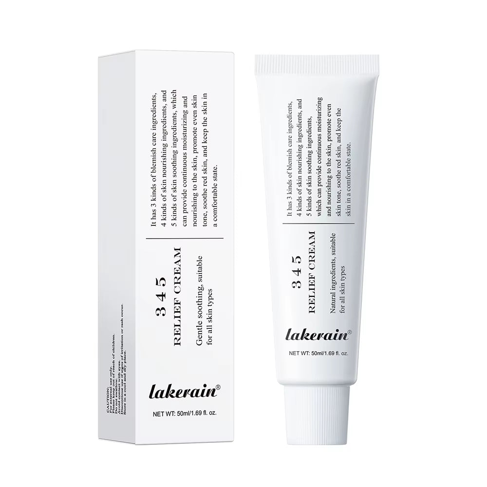 345 Relief Cream Comprehensive Solution to Skin Problems Anti-Sugar and Antioxidant Brightening Skin Improving Acne Marks Moistu